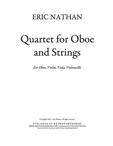 Quartet for Oboe and Strings (2012) - For Oboe, Violin, Viola, Cello