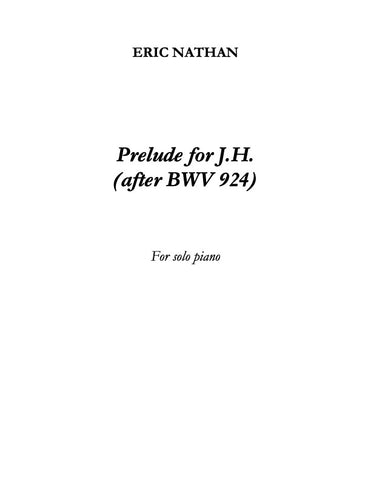 Prelude for J.H.