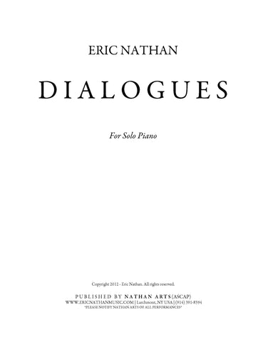 Dialogues (2012) - For Piano