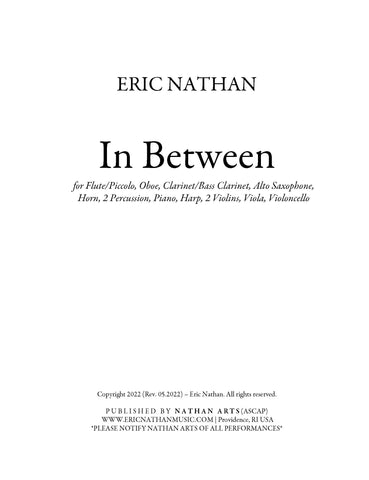 "In Between" (2022) - For Chamber Orchestra